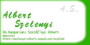 albert szelenyi business card